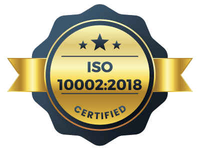 ISO 10002:2018 Certified